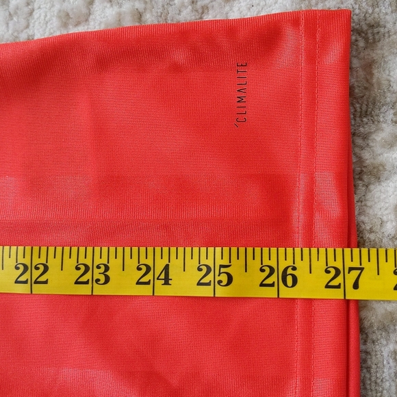 New Adidas Climalite Striped LS Jersey Small Red Orange Black - Picture 16 of 16